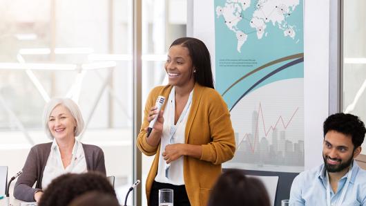 Woman speaking